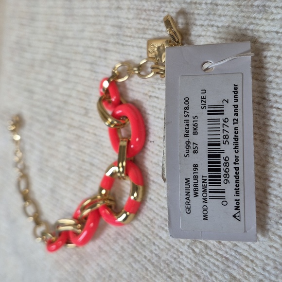 Kate Spade Mod Moment Geranium Link Bracelet - New - Picture 4 of 6